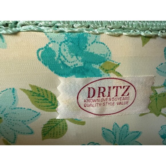 Vintage Dritz Wicker Sewing Basket With Floral Lining & Snap Closure and Handle - Picture 4 of 16